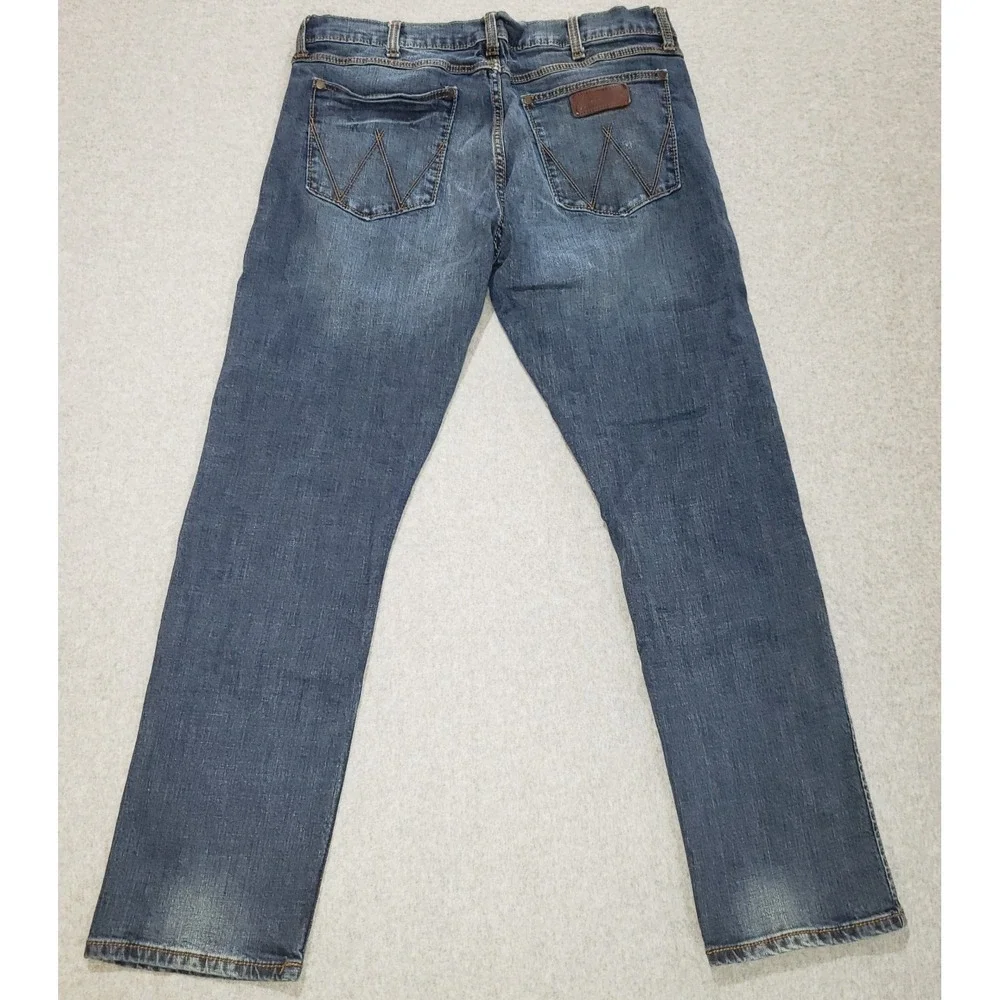 Wrangler Retro Jeans Mens Medium Wash Size‎ 36x32 Slim Straight Western Cowboy - Picture 6 of 9